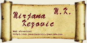 Mirjana Kezović vizit kartica